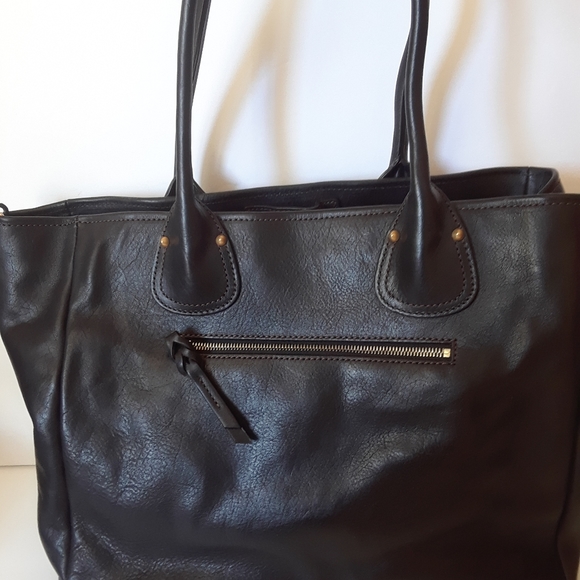 Dooney & Bourke Florentine Pocket Shopper in Black/Black - Picture 5 of 13